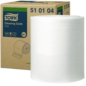 Tisztítókendő tekercses W1 TORK 1r.fehér 1x380m 1000lp perf.