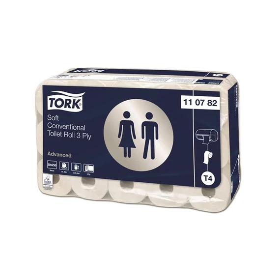 Toalettpapír kistekercs Prem.Soft T4 TORK 3r.fehér 30x32m/# 250lap/tek