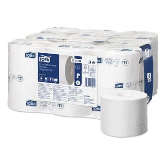 Toalettpapír Mid-size Extra Soft T7 TORK 3r.fehér 18x68,75m