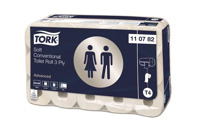 Toalettpapír kistekercs Prem.Soft T4 TORK 3r.fehér 30x32m/# 250lap/tek