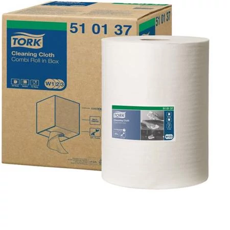 Tisztítókendő tekercses premium W1/W2/W3 TORK 1r.fehér 1x152m 400lp