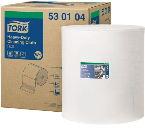 Tisztítókendő tekercses nagytelj. W1 TORK 1r.fehér 1x270m 710lap